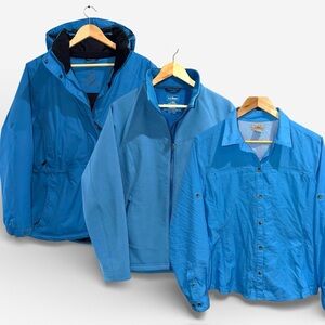L.L. Bean Women’s Size Large Blue Jacket Bundle with a FREE Button Down Shirt